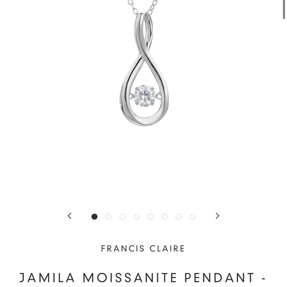 Francis Claire Jamila Moissanite Pendant - 0.42 Carat DEF-color Gemstone